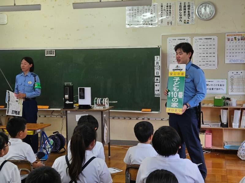 被災地（能都町小木小、穴水町穴水小）にて防犯講和を行いました-5